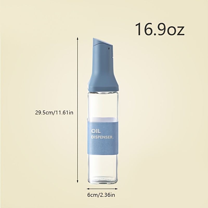 1pc 500ml/16.9oz Oil And Vinegar Bottle; Automatic Opening And Closing Oil Pot; Anti-leakage Anti-hanging Oil Household Kitchen Soy Sauce Vinegar Oil Tank; Gravity Oil Bottle