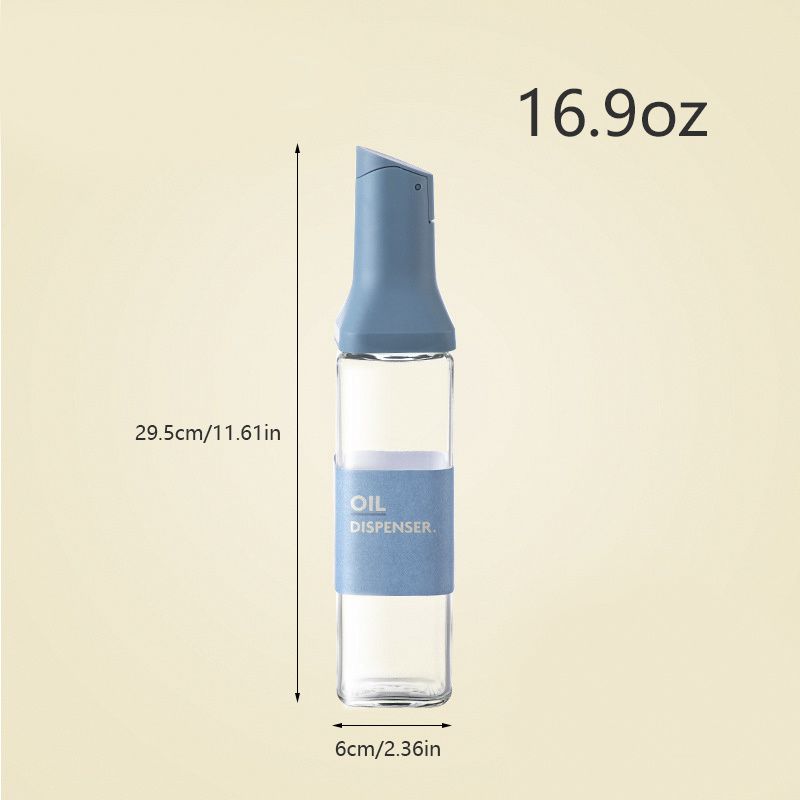 1pc 500ml/16.9oz Oil And Vinegar Bottle; Automatic Opening And Closing Oil Pot; Anti-leakage Anti-hanging Oil Household Kitchen Soy Sauce Vinegar Oil Tank; Gravity Oil Bottle